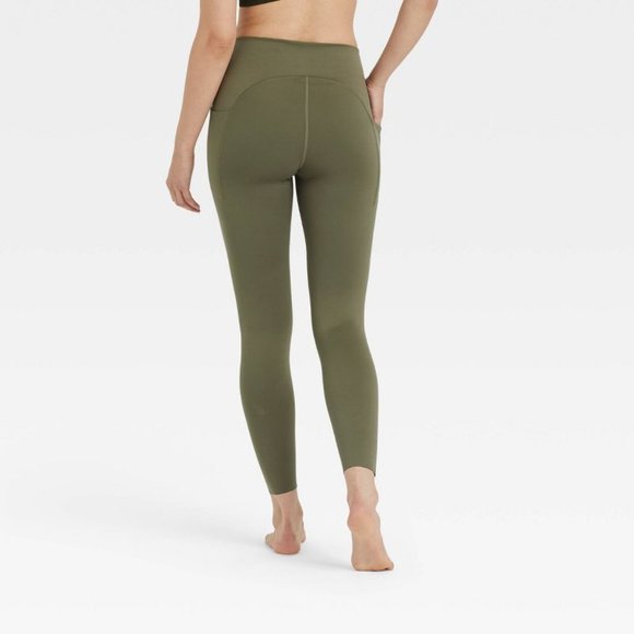 Women's Moss Green Flex High-Rise 7/8 Leggings - Picture 4 of 4